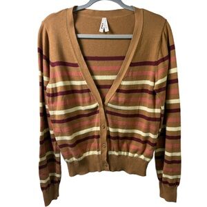 Pact warm spice Striped Cardigan